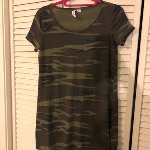 Camo t shirt dress